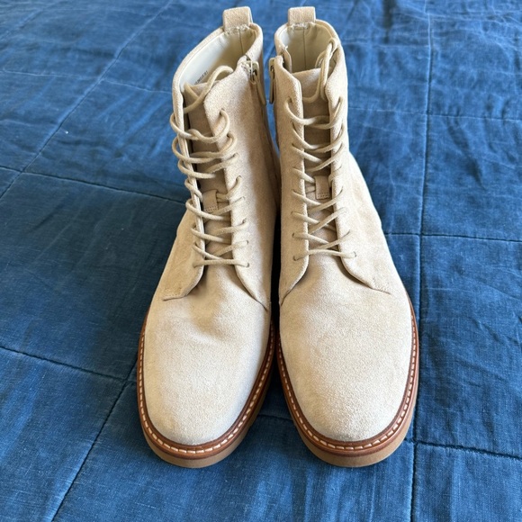 Vince Rae Suede Combat Lace Bootie Size 8 - Picture 4 of 8